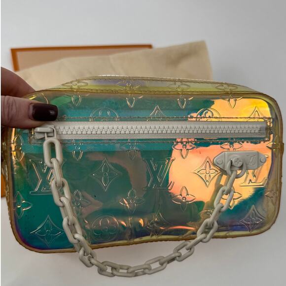 Louis Vuitton Virgil Abloh Iridescent Prism Volga Pochette with full inclusion